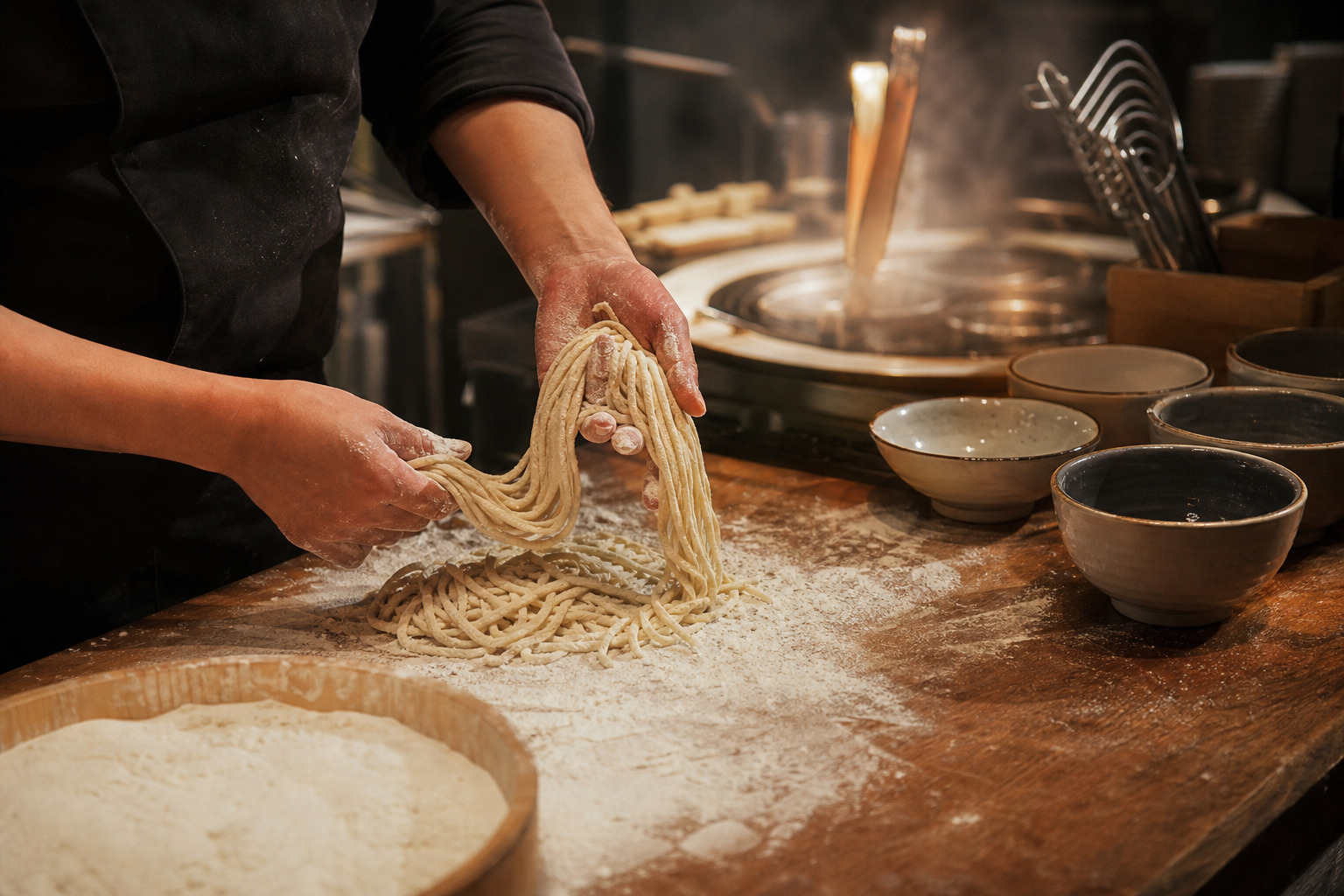 Fresh noodle preparation