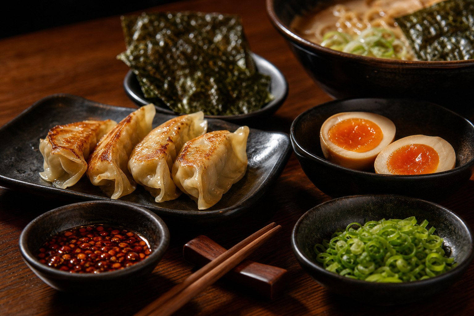 Ramen sides and toppings