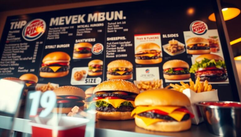 Burger King Menu