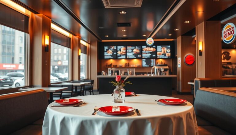 Burger King Open table menu