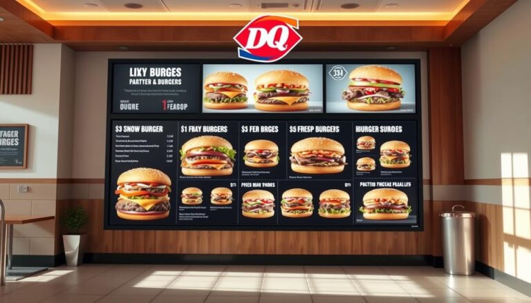 dairy queeen burger menu