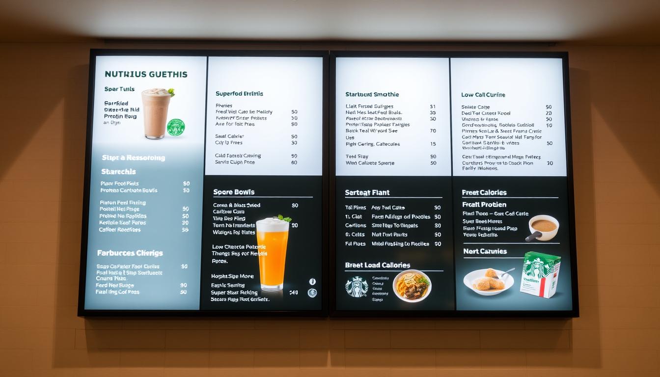 starbucks nutrition menu