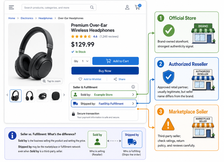 How to Distinguish a Brand’s Official Store, an Authorized Reseller, and a Marketplace Seller